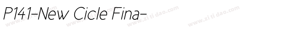 P141-New Cicle Fina字体转换